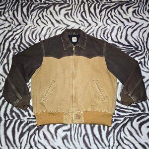 Carhartt J14 214 Santa Fe insulated bomber jacket size mens XL two tone brown